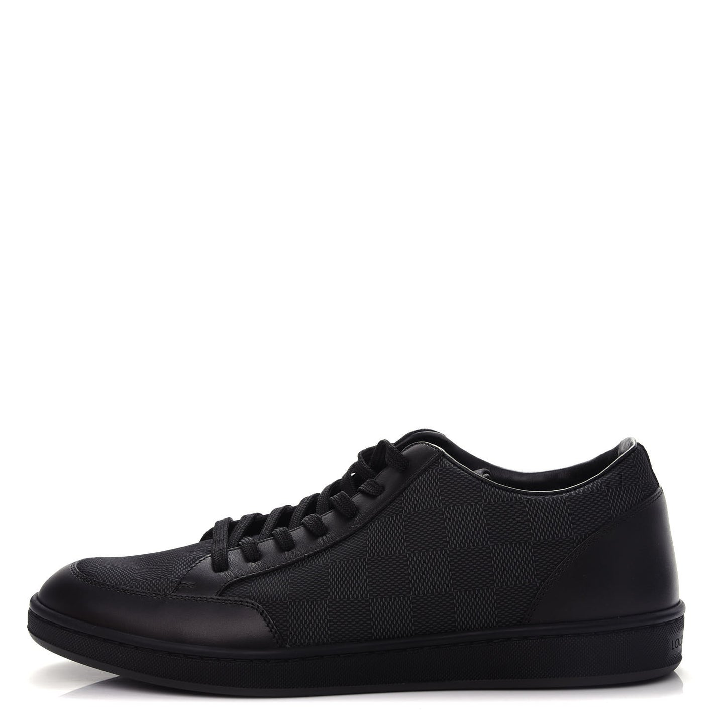 Calfskin Nylon Damier Offshore Sneakers 7 Black