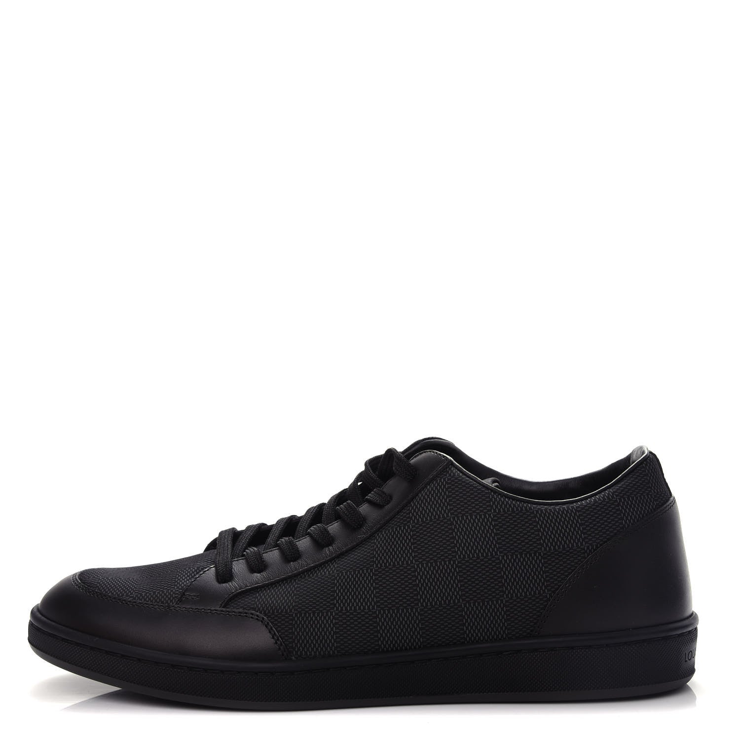 Louis Vuitton Calfskin Nylon Damier Offshore Sneakers 7 Black 1 of 11