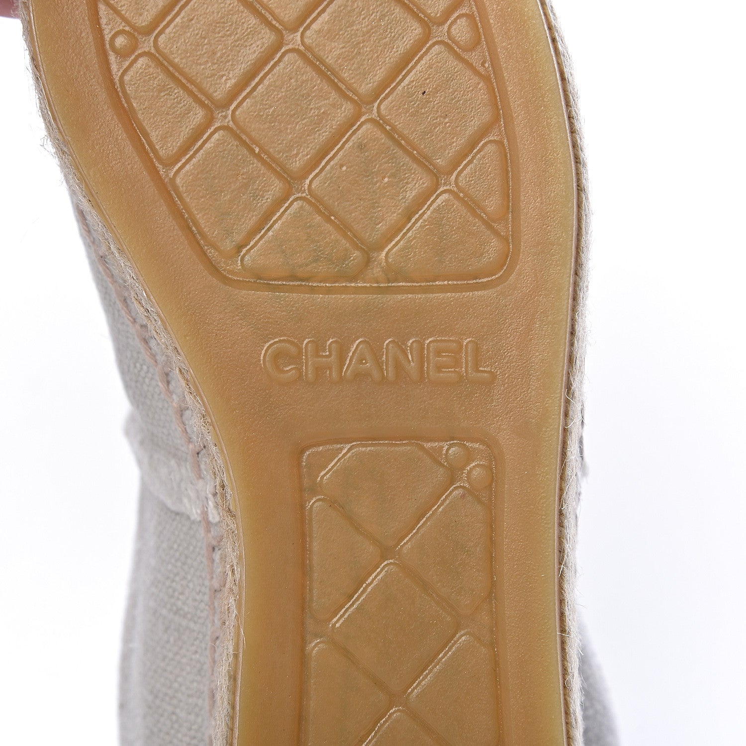 Chanel Linen CC Espadrilles 36 Beige Black 7 of 11