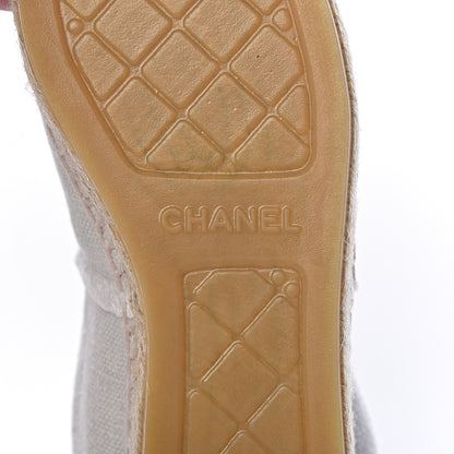 Chanel Linen CC Espadrilles 36 Beige Black 7 of 11