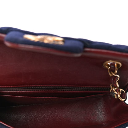 Chanel Felt Quilted Paris-Hamburg Charms Mini Rectangular Flap Dark Navy 4 of 4
