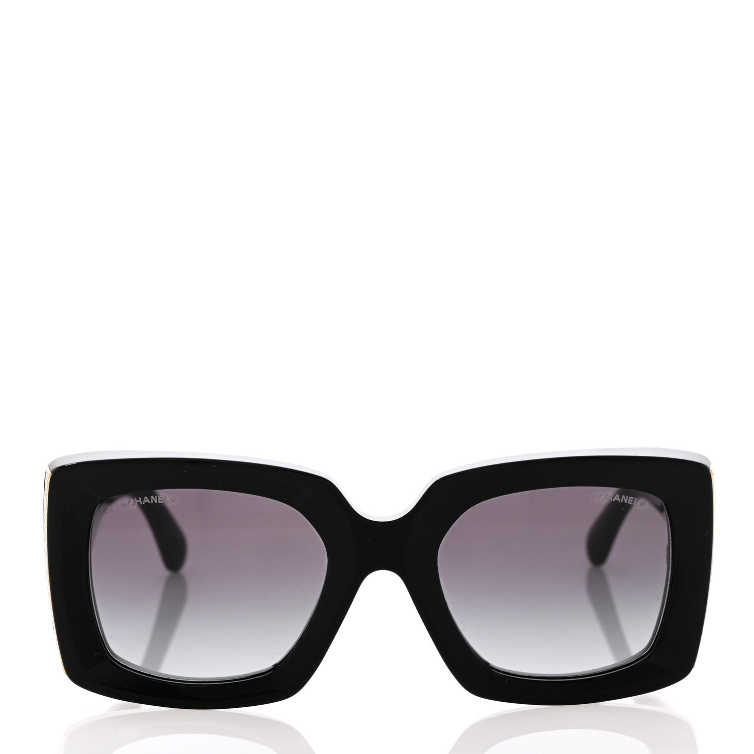 Chanel Acetate Rectangle Sunglasses 5435 Black 2 of 9