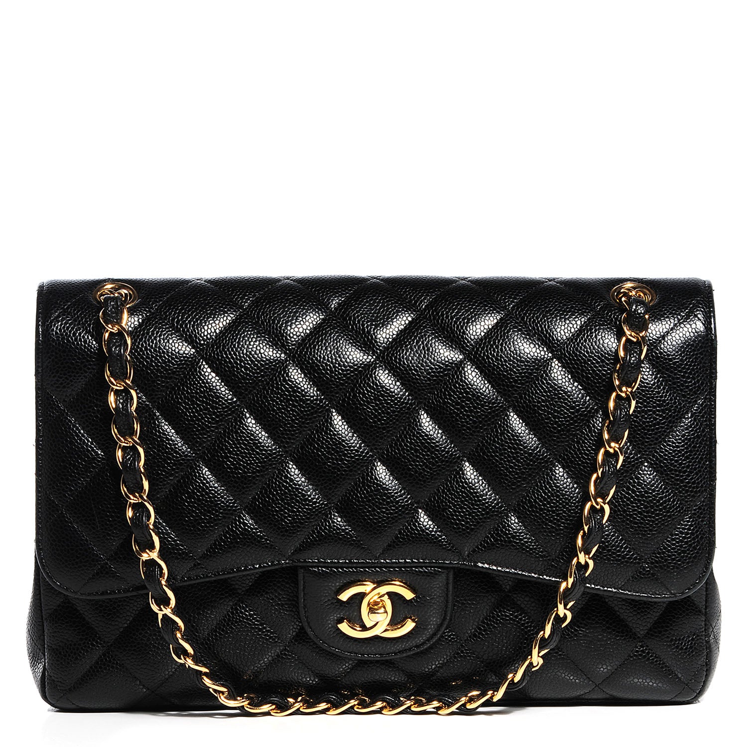 Chanel Caviar Quilted Jumbo Double Flap Black 1 of 9