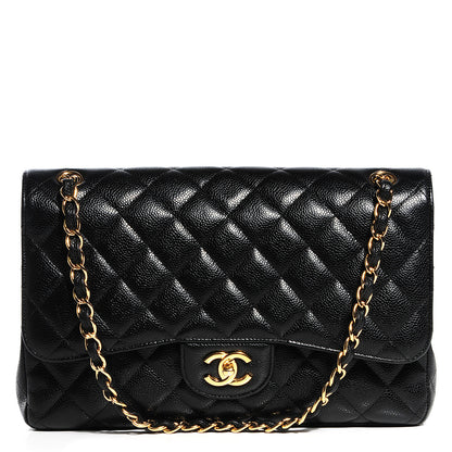 Chanel Caviar Quilted Jumbo Double Flap Black 1 of 9