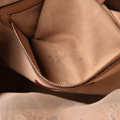 Valentino Garavani Vitello Canvas Lace Tote Beige 8 of 29