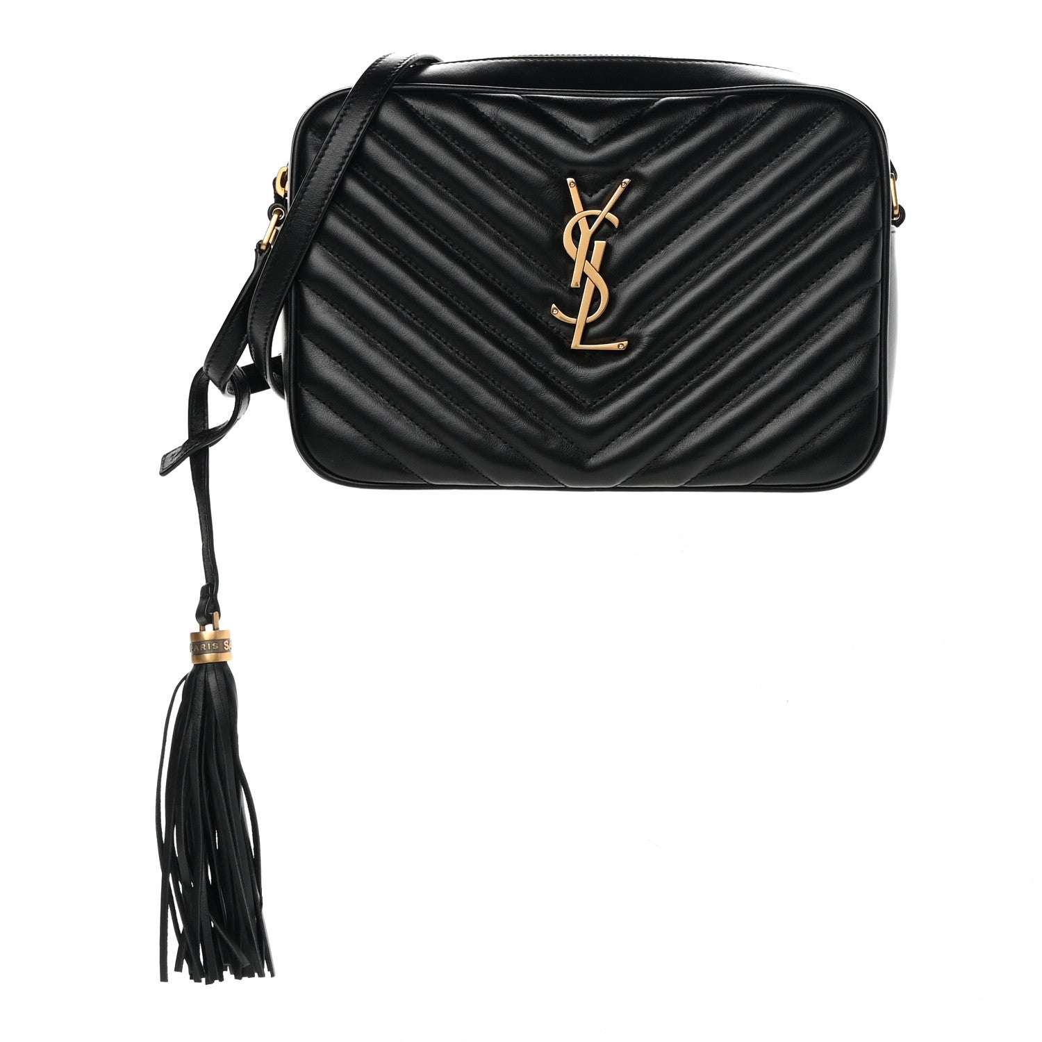 Saint Laurent Calfskin Matelasse Monogram Lou Camera Bag Black 1 of 10