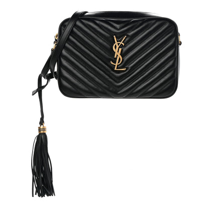Saint Laurent Calfskin Matelasse Monogram Lou Camera Bag Black 1 of 10