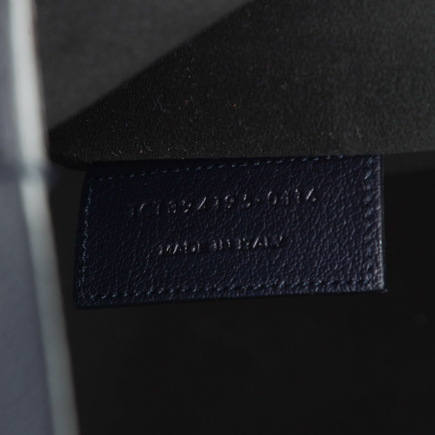 Calfskin Large Shopping Tote Navy Blue