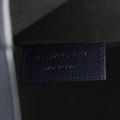 Saint Laurent Calfskin Large Shopping Tote Navy Blue 7 of 8