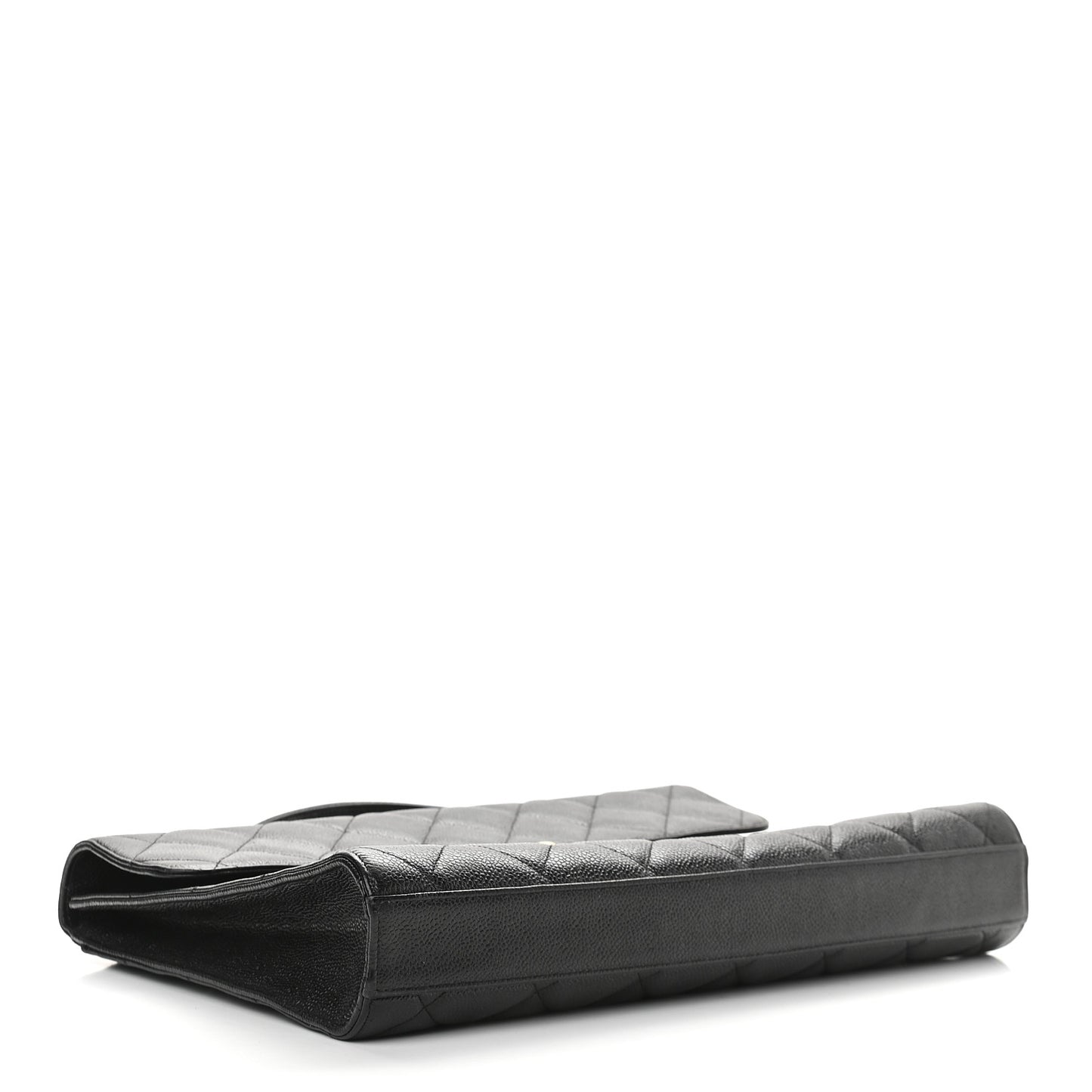 Caviar Quilted Briefcase Laptop Bag Black