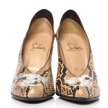 Christian Louboutin Python Pumps 39 Brown 3 of 12
