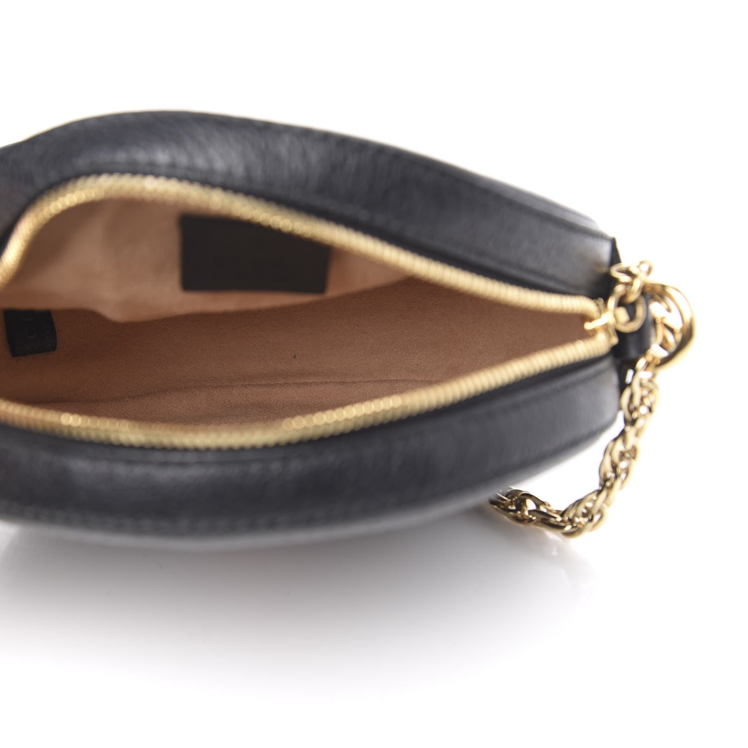 Gucci Grained Calfskin Web Mini Ophidia Round Shoulder Bag Black 5 of 11