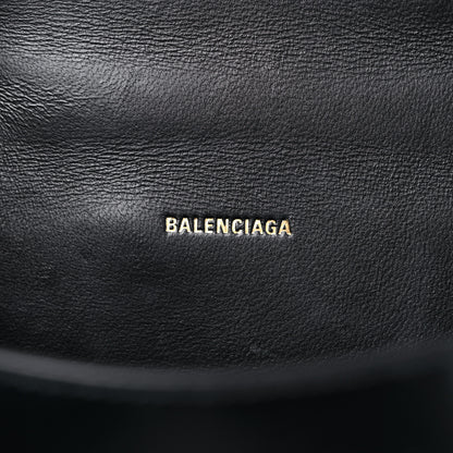 Balenciaga Shiny Box Calfskin Hourglass Top Handle Bag XS Black 6 of 12