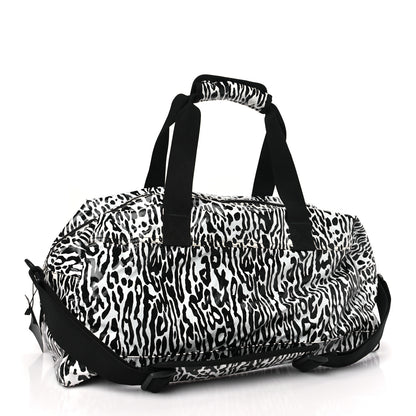 Saint Laurent Nylon Nuxx Leopard Ripstop Duffle Black White 3 of 9