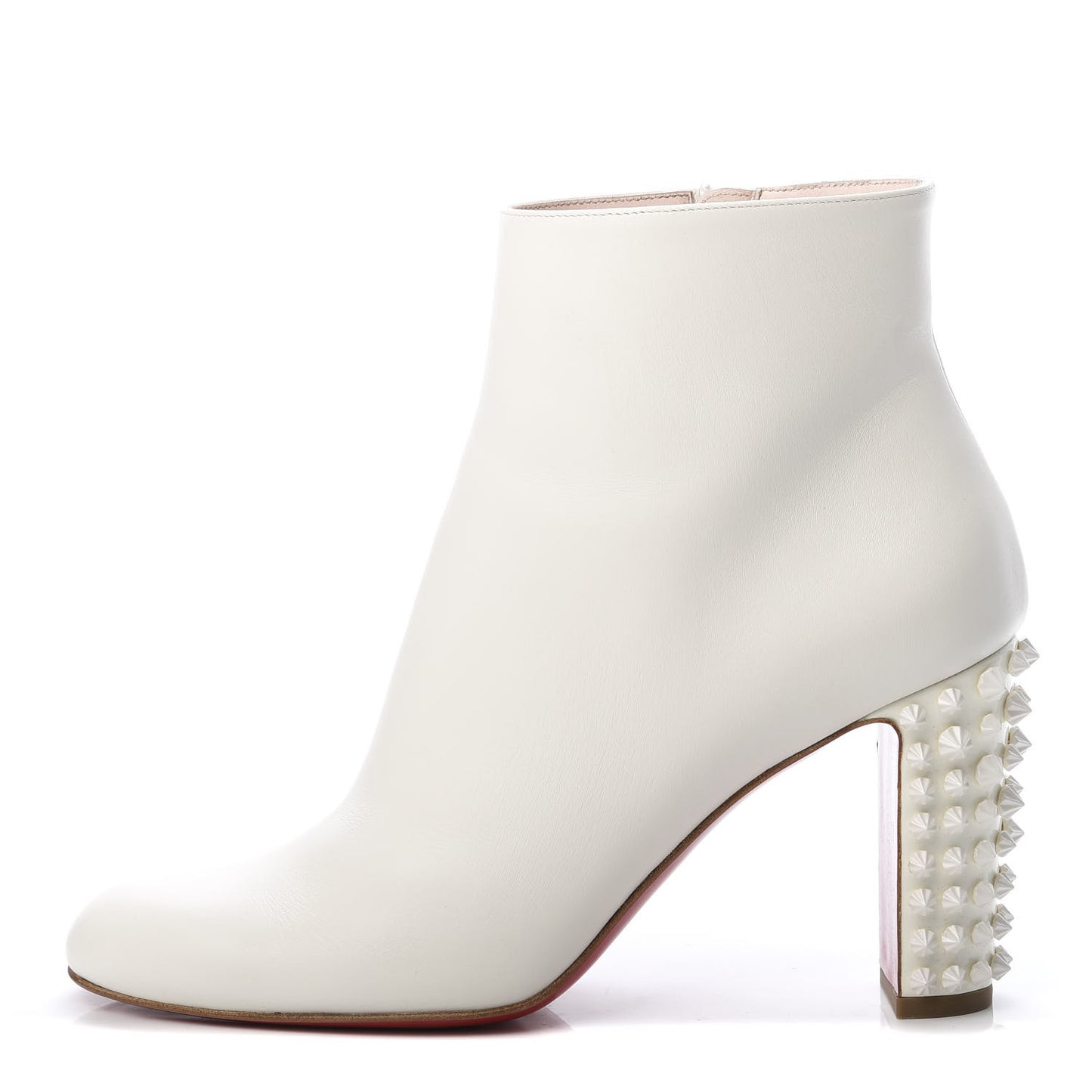 Smooth Calfskin Suzi Folk 85 Ankle Boots 40.5 White