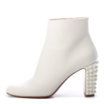Christian Louboutin Smooth Calfskin Suzi Folk 85 Ankle Boots 40.5 White 1 of 11