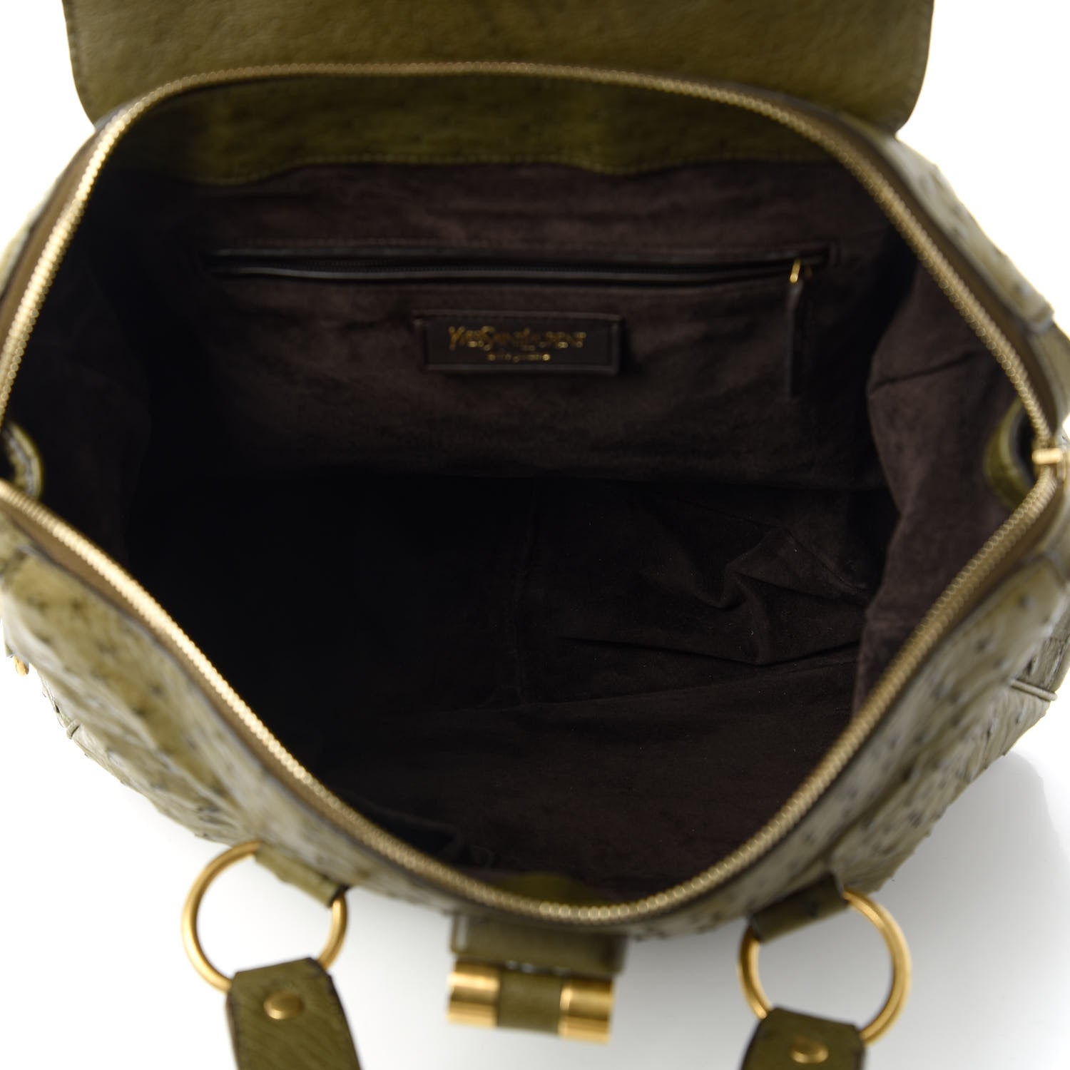Saint Laurent Ostrich Muse Messenger Bag Green 5 of 10