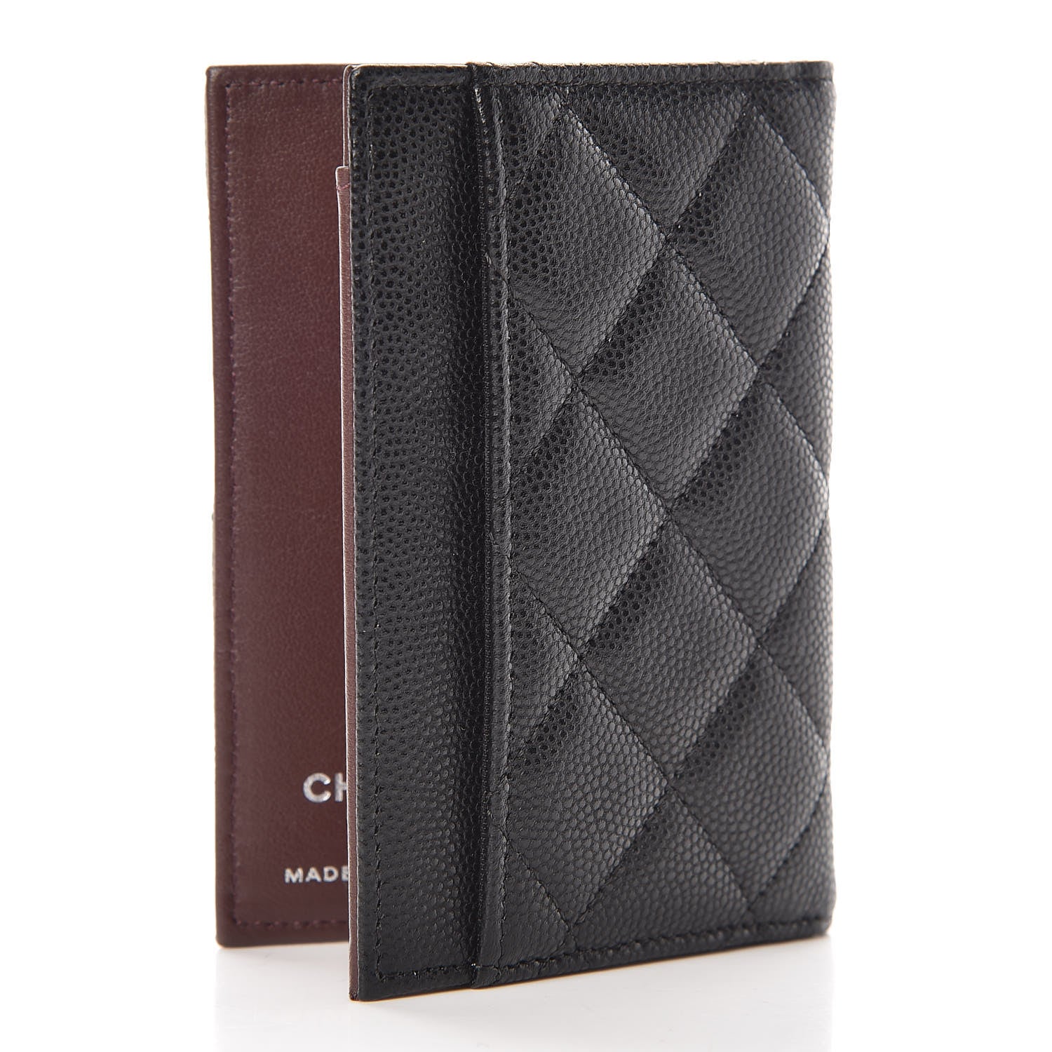 Chanel Caviar Quilted Card Holder Wallet Black 3 of 8