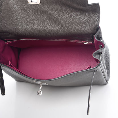 Hermes Taurillon Clemence Horseshoe Kelly Retourne 32 Graphite Tosca 9 of 41
