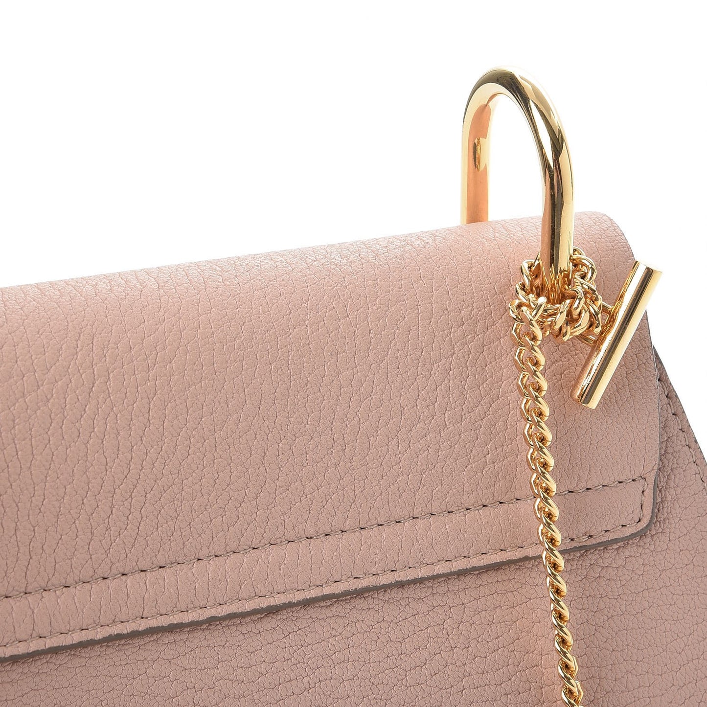 Grained Lambskin Drew Shoulder Bag Cement Pink