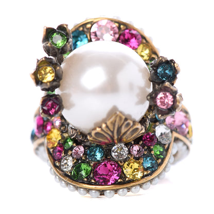 Gucci Swarovski Crystal Pearl Ring 16 Multicolor 1 of 6