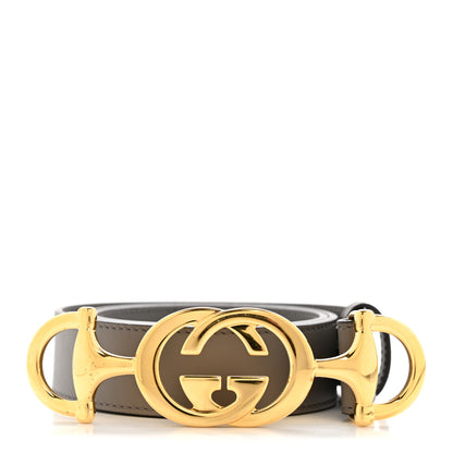 Gucci Calfskin Zumi 30mm Belt 75 30 Dusty Grey 1 of 6