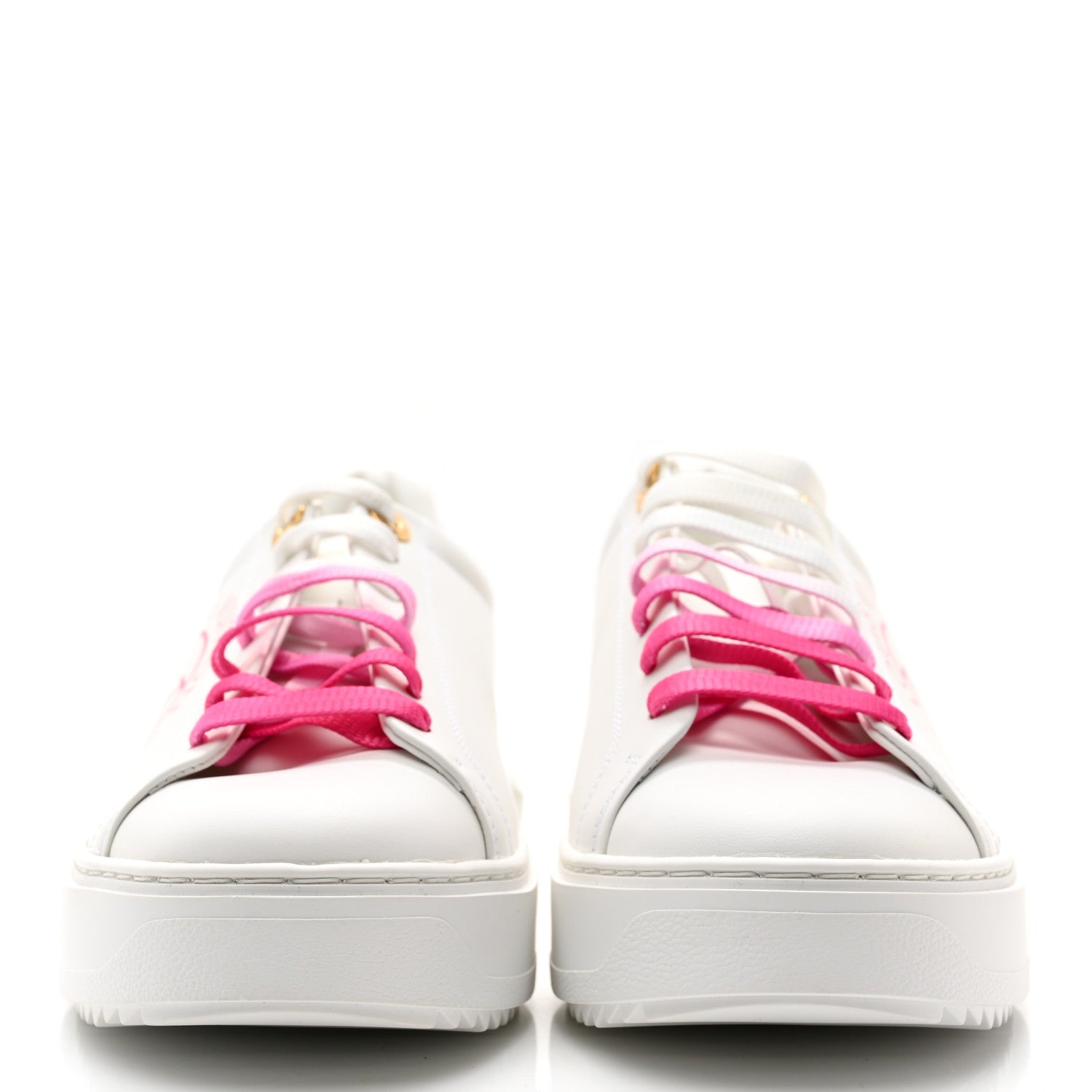 Louis Vuitton Calfskin LV Circle Printed Time Out Trainers 39.5 Fuchsia Pink 2 of 10