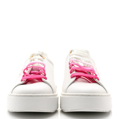 Louis Vuitton Calfskin LV Circle Printed Time Out Trainers 39.5 Fuchsia Pink 2 of 10
