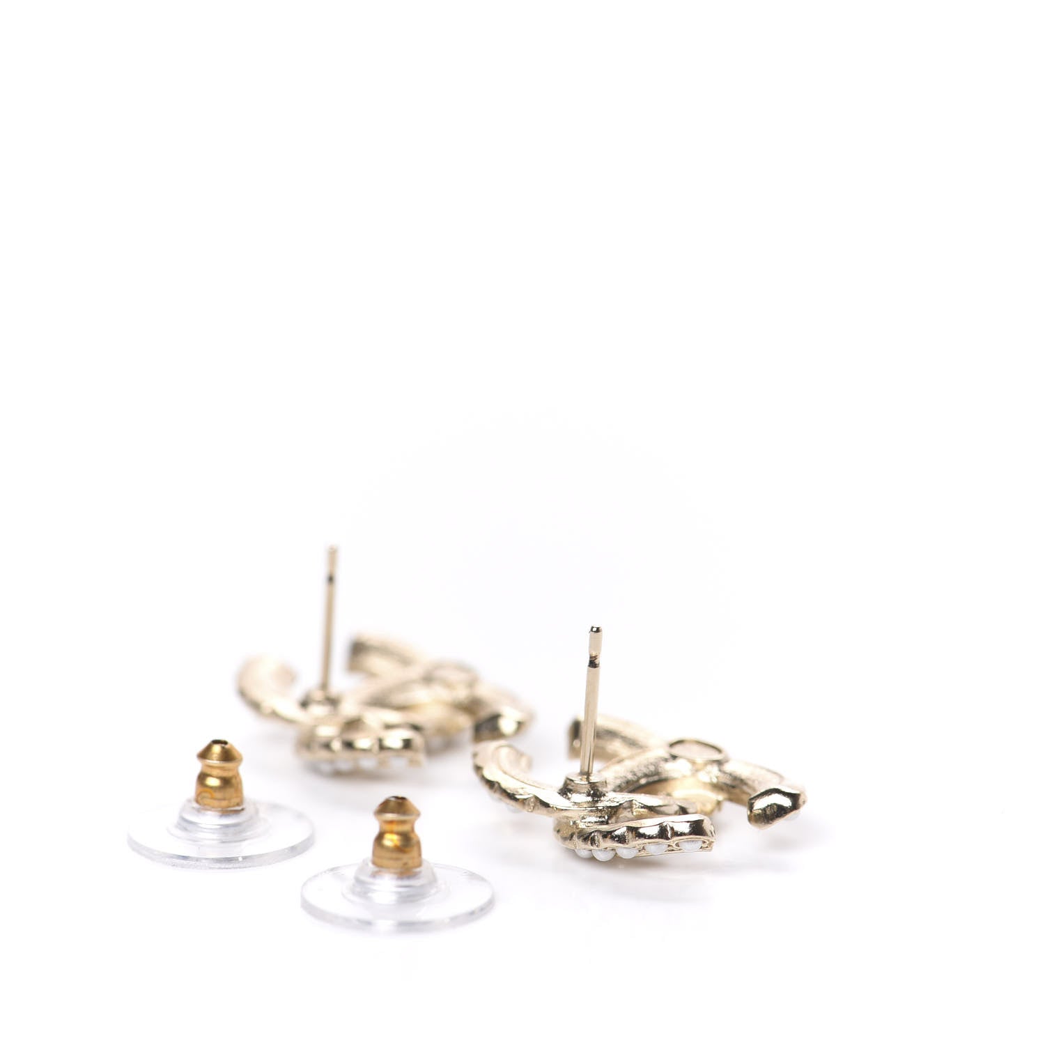 Chanel Pearl Queen of France CC Earrings Gold 4 of 5