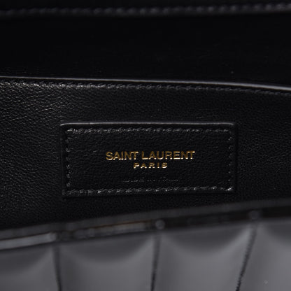 Saint Laurent Patent Matelasse Monogram Large Vicky Chain Bag Black 6 of 8