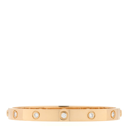 Cartier 18K Yellow Gold 10 Diamond LOVE Bracelet 17 2 of 4