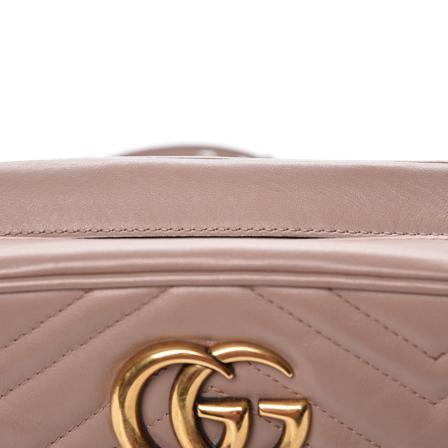 Calfskin Matelasse Small GG Marmont Chain Shoulder Bag Taupe