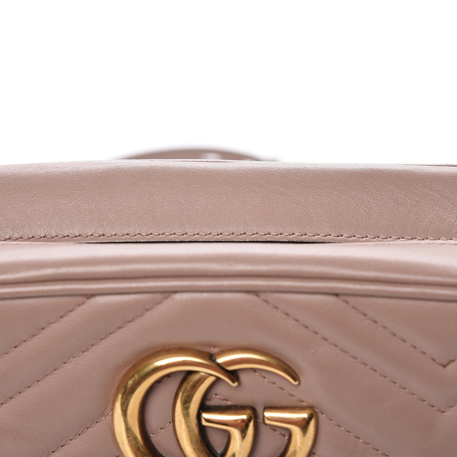 Gucci Calfskin Matelasse Small GG Marmont Chain Shoulder Bag Taupe 12 of 12