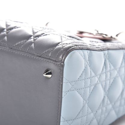 Christian Dior Lambskin Cannage Medium Tri-Color Lady Dior 10 of 13