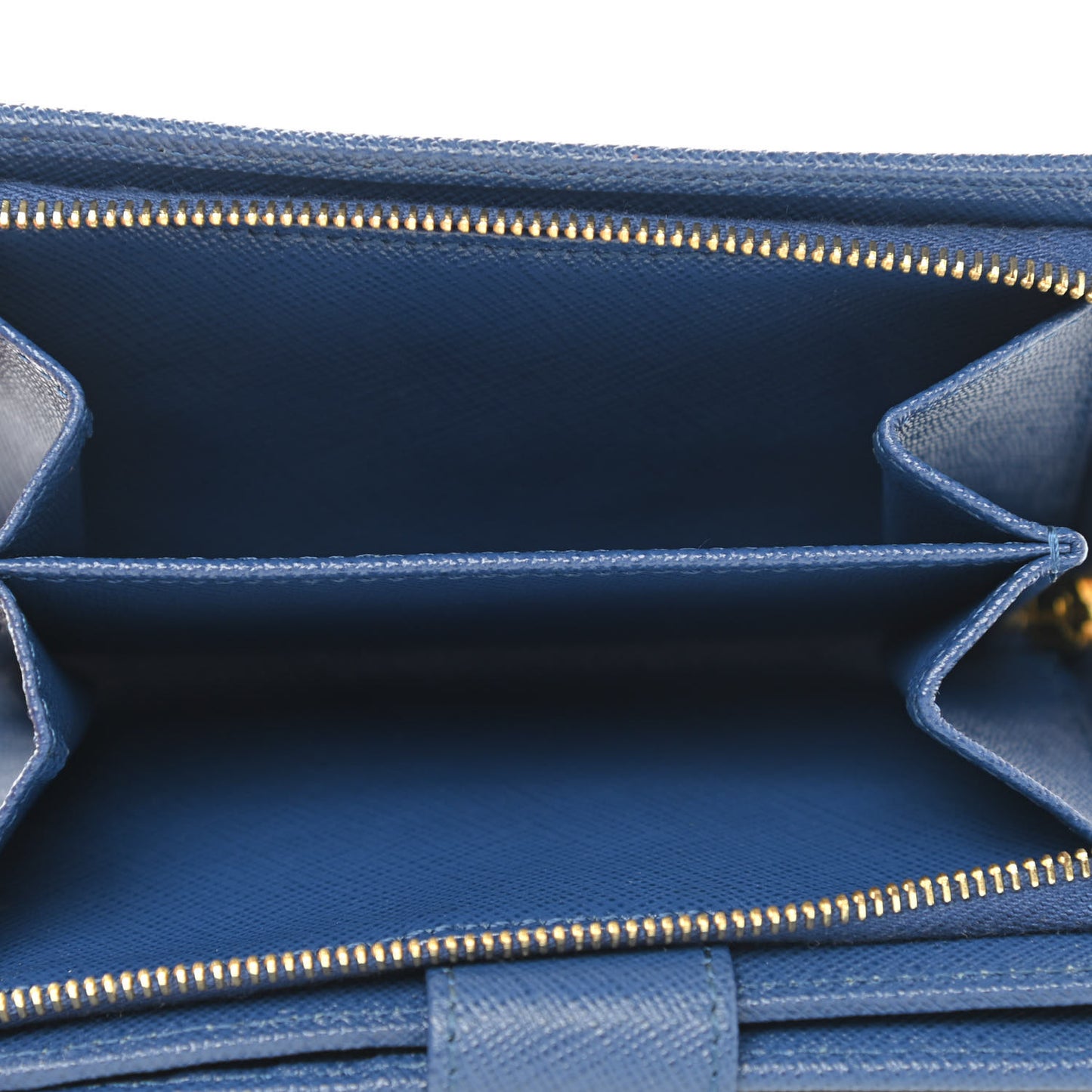 Saffiano Metal Compact Wallet Cobalto