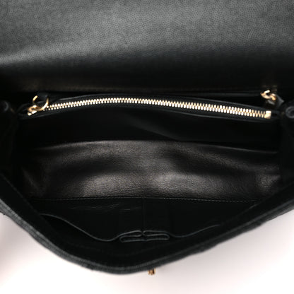 Chanel Caviar Lizard Embossed Quilted Small Coco Handle Flap Black 5 of 11