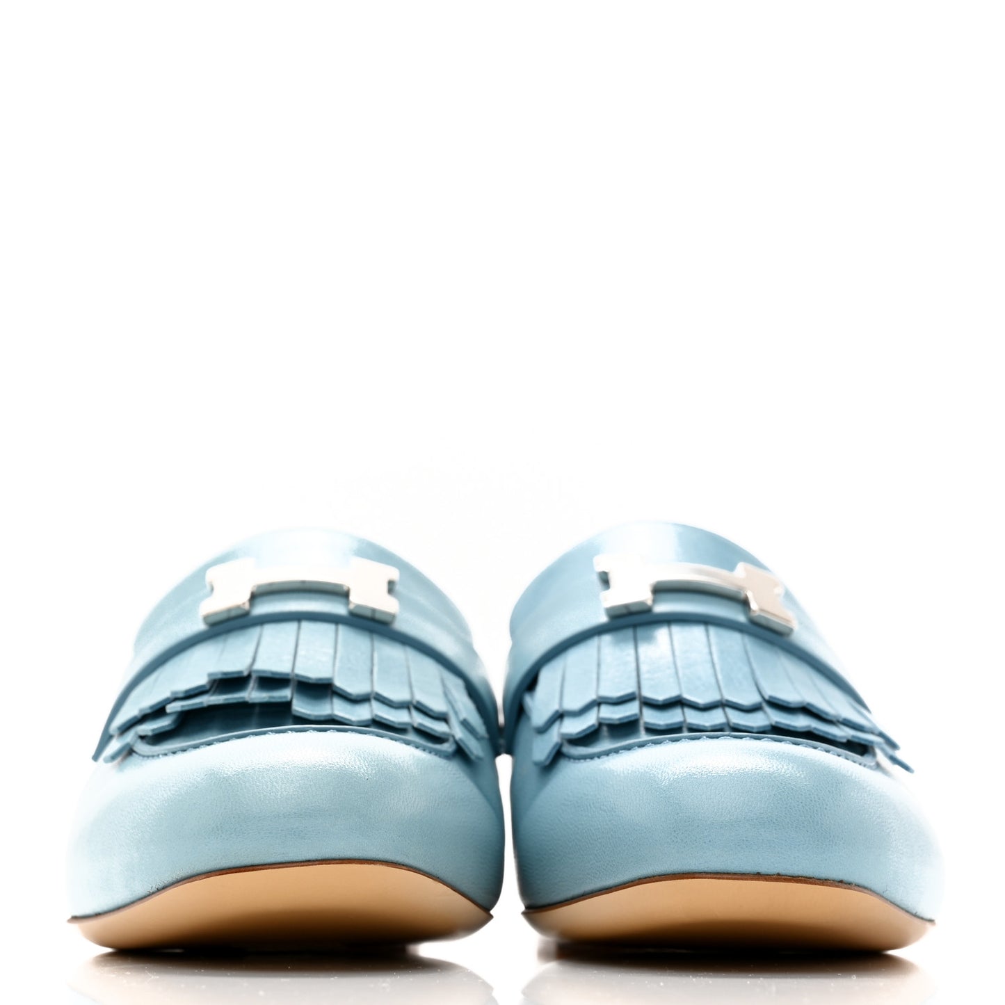Goatskin Rivoli Mules 37.5 Bleu Dorset