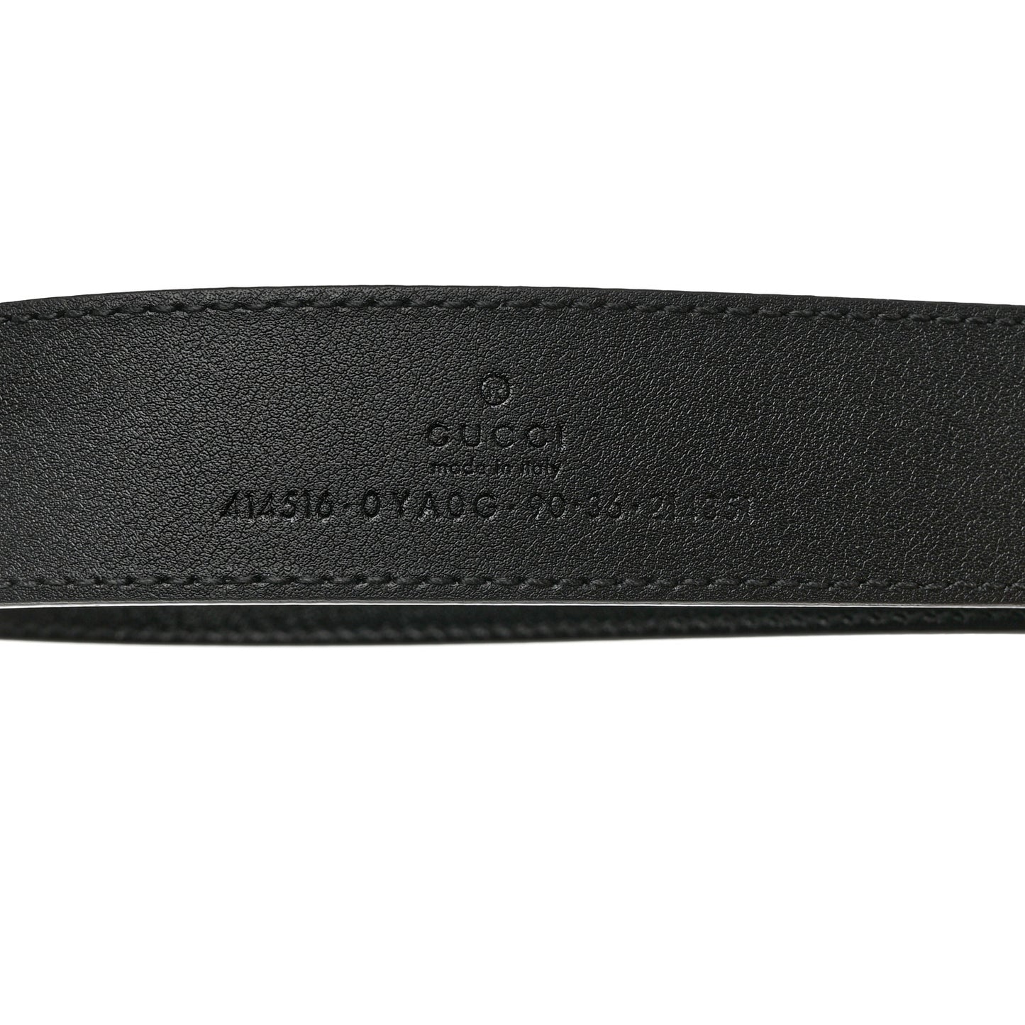 Plutone Calfskin Double G 30mm Belt 90 36 Black