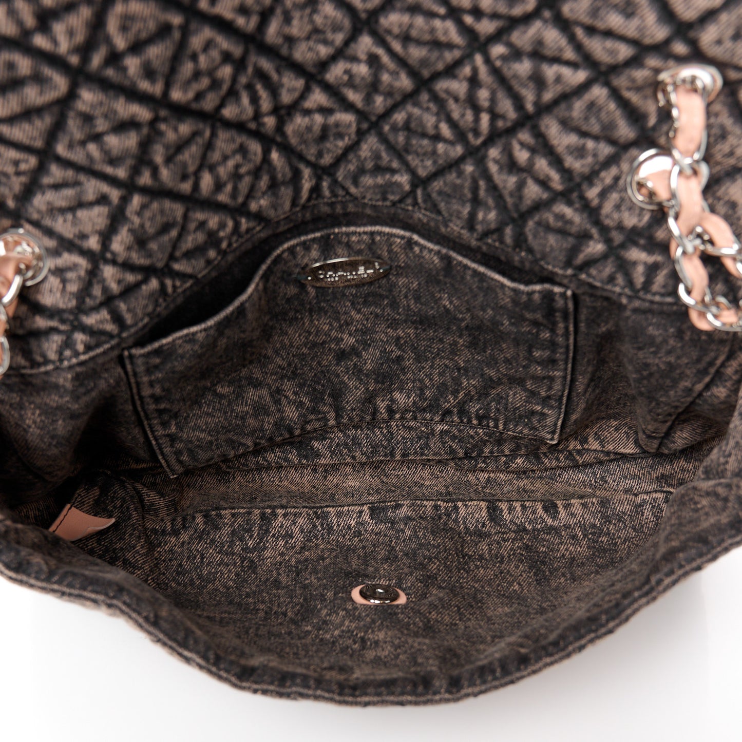 Denim Quilted Denimpression Flap Rose Clair