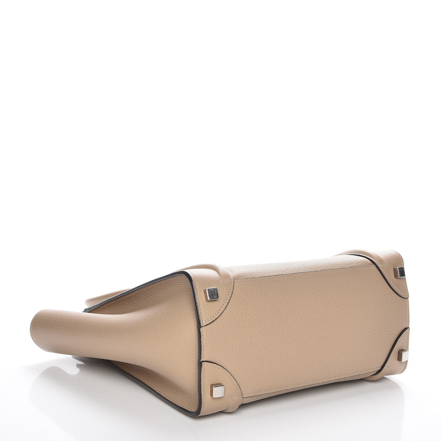 Celine Drummed Calfskin Micro Luggage Dune 4 of 7