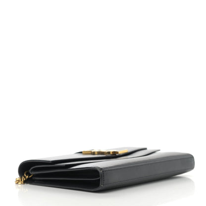 Saint Laurent Smooth Calfskin Monogram Sulpice Chain Wallet Black 4 of 16