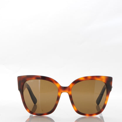 Gucci Acetate Square Frame Web Sunglasses GG0059S Tortoise 2 of 8