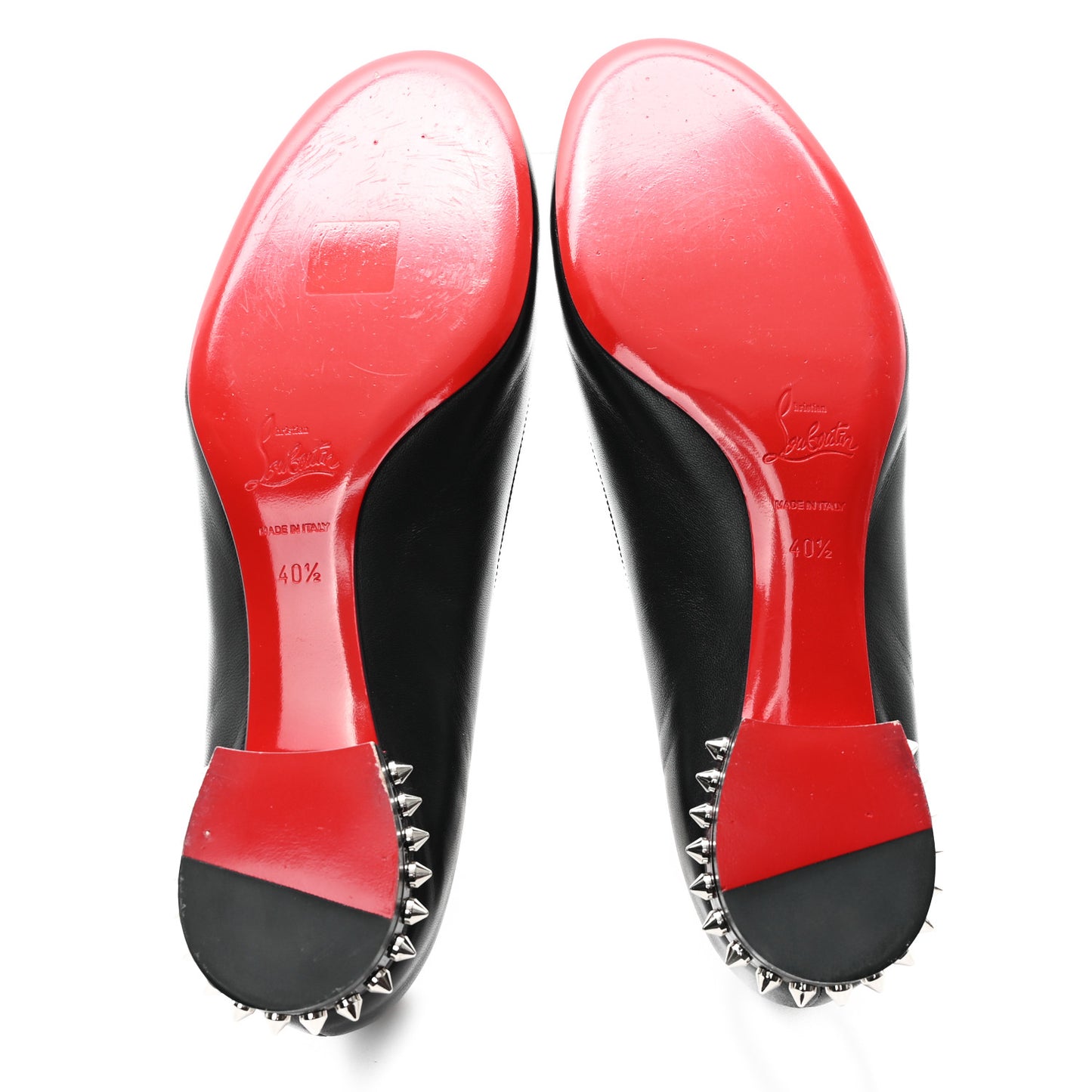 Shiny Nappa La Massine Flats 40.5 Black