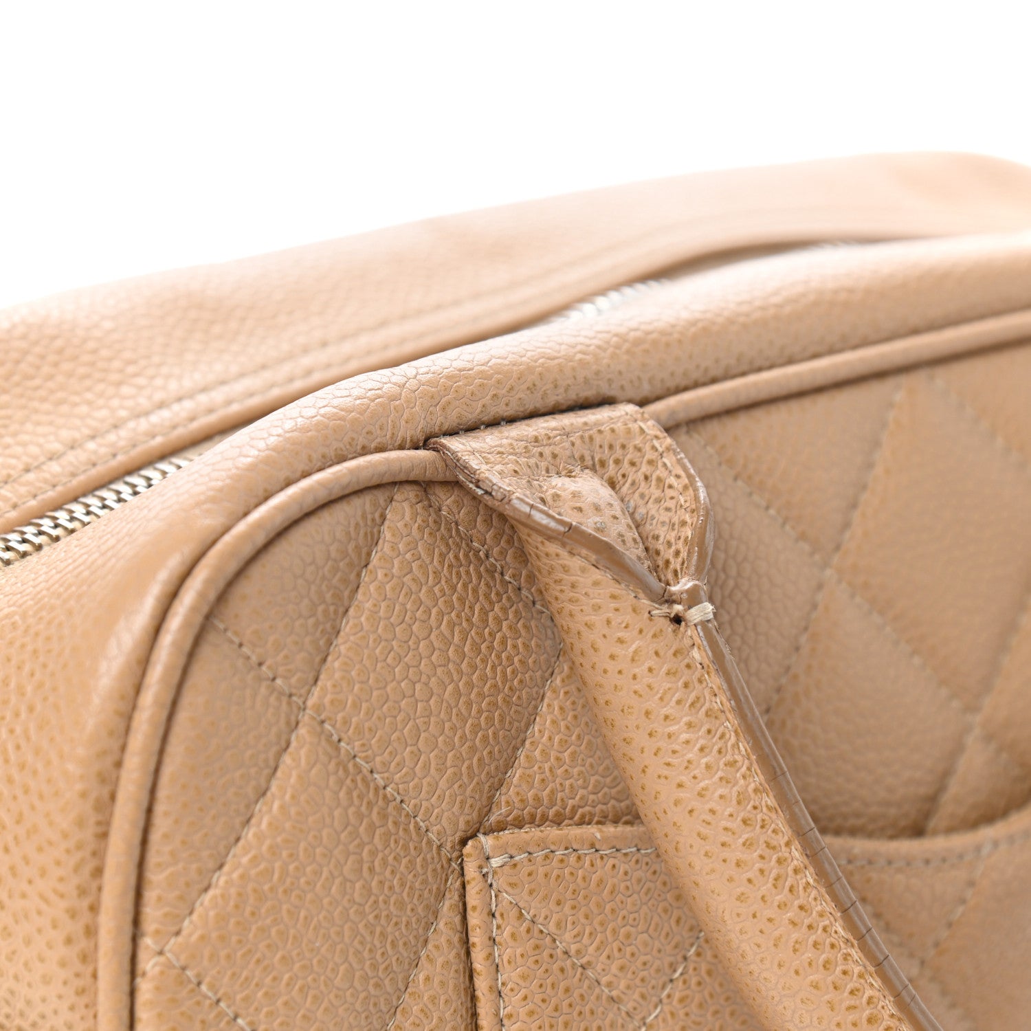 Chanel Caviar Quilted Small Bowler Beige 11 of 14