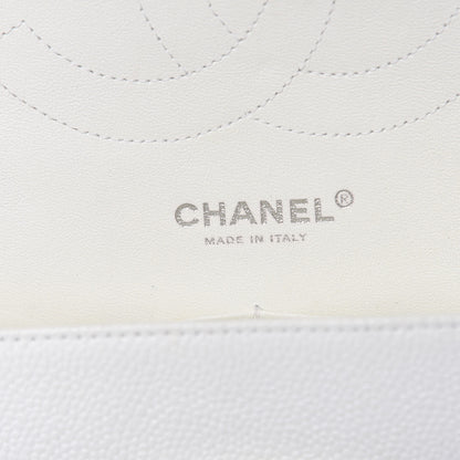 Chanel Caviar Quilted Jumbo Double Flap White 5 of 14