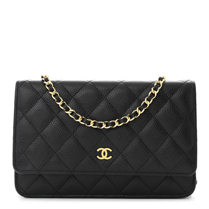 Chanel Caviar Quilted Wallet on Chain WOC Black 1 of 13