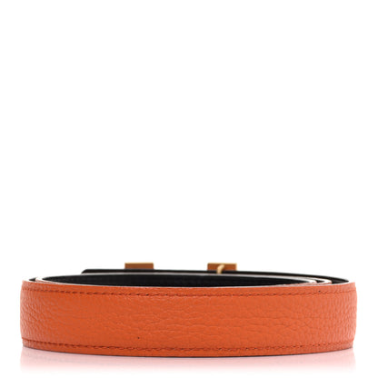 Hermes Box Taurillon Clemence 24mm Constance Belt 80 Orange Black 2 of 7