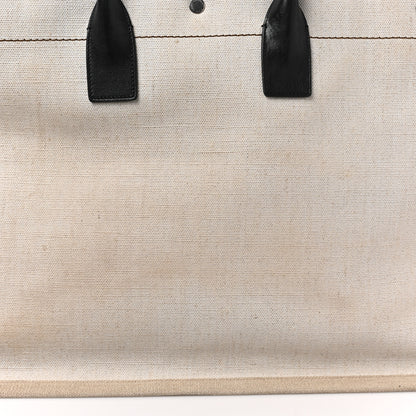 Saint Laurent Linen Calfskin Rive Gauche Tote Optic White 11 of 11