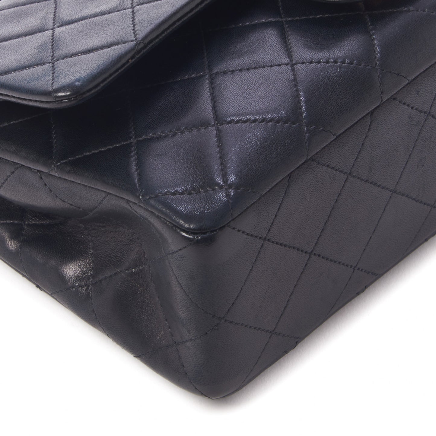 Lambskin Quilted Small Double Flap Black
