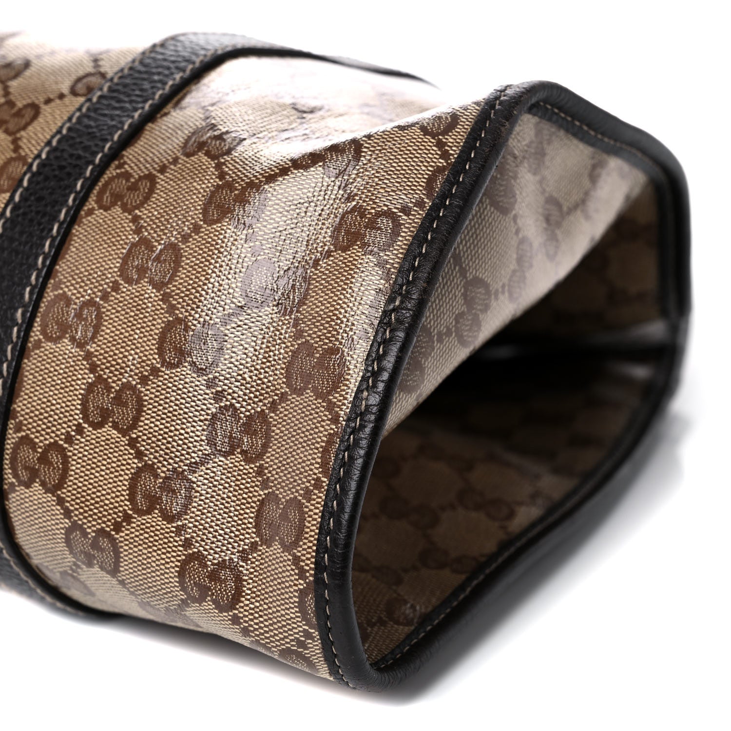 Gucci Crystal Monogram Dollar Calfskin Medium Joy Shoulder Bag Beige Ebony Testa Di Moro 9 of 20